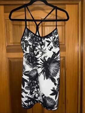 lululemon athletica Black and White Floral Tank